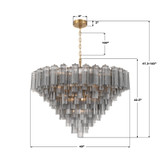 Crystorama - ADD-327-AG-SM - 28 Light Chandelier - Addis - Aged Brass