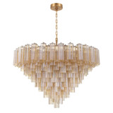 Crystorama - ADD-327-AG-AM - 28 Light Chandelier - Addis - Aged Brass