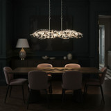 Crystorama - 567-SA - Six Light Linear Chandelier - Broche - Antique Silver