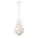 Crystorama - 565-MT - Three Light Chandelier - Broche - Matte White