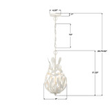 Crystorama - 565-MT - Three Light Chandelier - Broche - Matte White