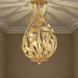 Crystorama - 565-GA_CEILING - Three Light Semi Flush Mount - Broche - Antique Gold