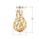 Crystorama - 565-GA_CEILING - Three Light Semi Flush Mount - Broche - Antique Gold