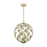 Crystorama - 504-CT - Four Light Chandelier - Broche - Champagne Green Tea