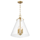 Crystorama - VSS-7018-LG - Four Light Pendant - Voss - Luxe Gold