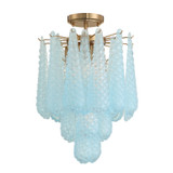 Crystorama - OLL-6004-AG-BL_CEILING - Four Light Semi Flush Mount - Ollie - Aged Brass