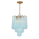 Crystorama - OLL-6004-AG-BL - Four Light Pendant - Ollie - Aged Brass