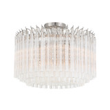 Crystorama - LOF-5005-PN_CEILING - Five Light Semi Flush Mount - Lofton - Polished Nickel