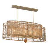 Crystorama - JAY-A5007-BS - Five Light Linear Chandelier - Jayna - Burnished Silver