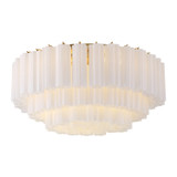 Crystorama - ADD-331-AG-WH - 16 Light Flush Mount - Addis - Aged Brass