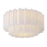 Crystorama - ADD-321-CH-WH - Seven Light Flush Mount - Addis - Polished Chrome
