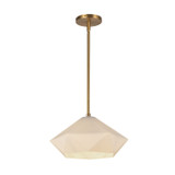Alora - PD424514BGOP - One Light Pendant - Krysta - Brushed Gold/Opal Glass
