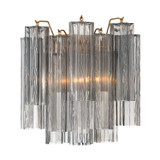 Crystorama - ADD-303-AG-SM - Two Light Wall Sconce - Addis - Aged Brass