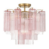 Crystorama - ADD-300-AG-SP_CEILING - Four Light Semi Flush Mount - Addis - Aged Brass