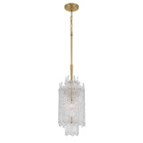 Crystorama - ACK-921-AG - One Light Pendant - Ackerly - Aged Brass