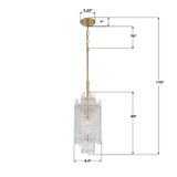 Crystorama - ACK-921-AG - One Light Pendant - Ackerly - Aged Brass