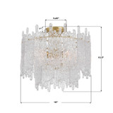 Crystorama - ACK-920-AG - Three Light Semi Flush Mount - Ackerly - Aged Brass