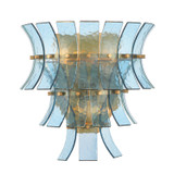 Crystorama - ABI-2002-AG-BL - Three Light Wall Sconce - Abigail - Aged Brass