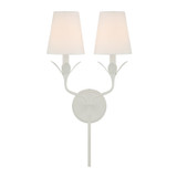 Crystorama - 562-MT - Two Light Wall Sconce - Broche - Matte White