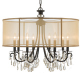 Crystorama - 5628-EB - Eight Light Chandelier - Hampton - English Bronze