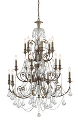 Crystorama - 5117-EB-CL-MWP - 18 Light Chandelier - Regis - English Bronze