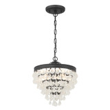 Crystorama - 130-MK-FR - Three Light Pendant - Calypso - Matte Black