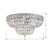 Crystorama - 718-CH-CL-MWP - Four Light Flush Mount - Waltham - Polished Chrome