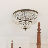 Crystorama - 716-EB-CL-MWP - Three Light Flush Mount - Waltham - English Bronze