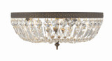 Crystorama - 716-EB-CL-MWP - Three Light Flush Mount - Waltham - English Bronze