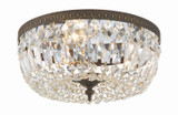 Crystorama - 714-EB-CL-S - Three Light Flush Mount - Ceiling Mount - English Bronze