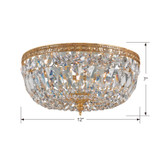 Crystorama - 712-OB-CL-MWP - Three Light Flush Mount - Waltham - Olde Brass