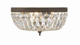 Crystorama - 712-EB-CL-MWP - Three Light Flush Mount - Waltham - English Bronze