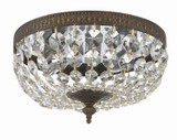 Crystorama - 710-EB-CL-MWP - Two Light Flush Mount - Waltham - English Bronze