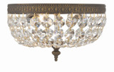 Crystorama - 710-EB-CL-MWP - Two Light Flush Mount - Waltham - English Bronze
