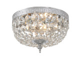 Crystorama - 708-CH-CL-SAQ - Two Light Flush Mount - Ceiling Mount - Polished Chrome