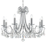 Crystorama - 6828-CH-CL-SAQ - Eight Light Chandelier - Othello - Polished Chrome