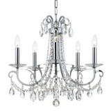 Crystorama - 6825-CH-CL-SAQ - Five Light Chandelier - Othello - Polished Chrome