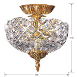 Crystorama - 66-CT-OB - Two Light Semi Flush Mount - Milton - Olde Brass