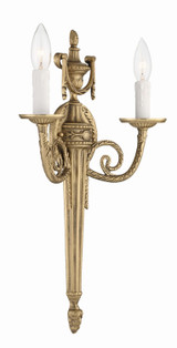 Crystorama - 662-MB - Two Light Wall Sconce - Loxley - Matte Brass