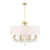 Crystorama - 6628-VG-CL-MWP - Eight Light Chandelier - Othello - Vibrant Gold