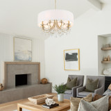 Crystorama - 6628-VG-CL-MWP - Eight Light Chandelier - Othello - Vibrant Gold