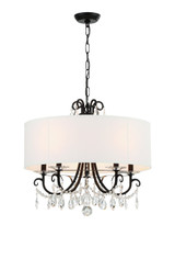 Crystorama - 6625-MK-CL-MWP - Five Light Chandelier - Othello - Matte Black