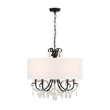 Crystorama - 6625-MK-CL-MWP - Five Light Chandelier - Othello - Matte Black