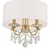 Crystorama - 6623-VG-CL-SAQ - Three Light Chandelier - Othello - Vibrant Gold