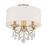 Crystorama - 6623-VG-CL-MWP_CEILING - Three Light Semi Flush Mount - Othello - Vibrant Gold