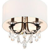 Crystorama - 6623-MK-CL-MWP_CEILING - Three Light Semi Flush Mount - Othello - Matte Black