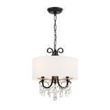 Crystorama - 6623-MK-CL-MWP - Three Light Mini Chandelier - Othello - Matte Black