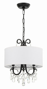 Crystorama - 6623-MK-CL-MWP - Three Light Mini Chandelier - Othello - Matte Black