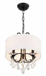 Crystorama - 6623-MK-CL-MWP - Three Light Mini Chandelier - Othello - Matte Black