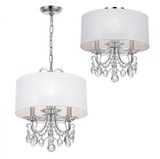Crystorama - 6623-CH-CL-MWP - Three Light Mini Chandelier - Othello - Polished Chrome